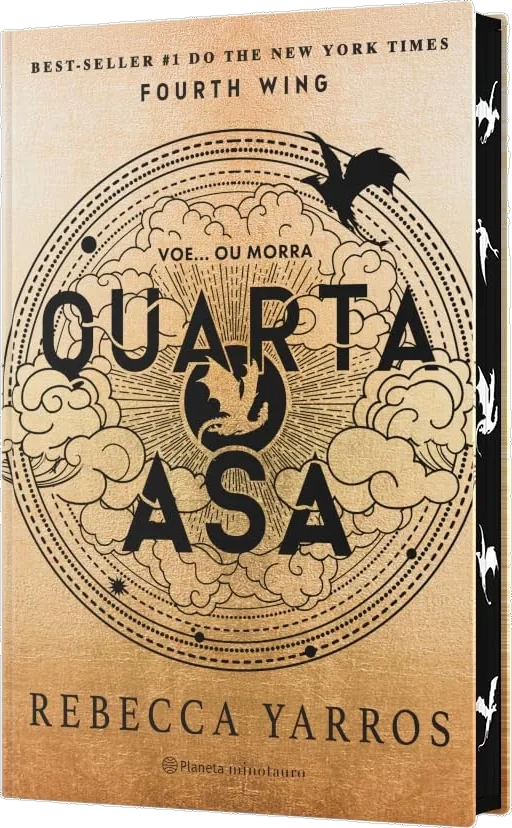 Livro Quarta Asa, de Rebecca Yarros, edição capa dura Planeta Minotauro